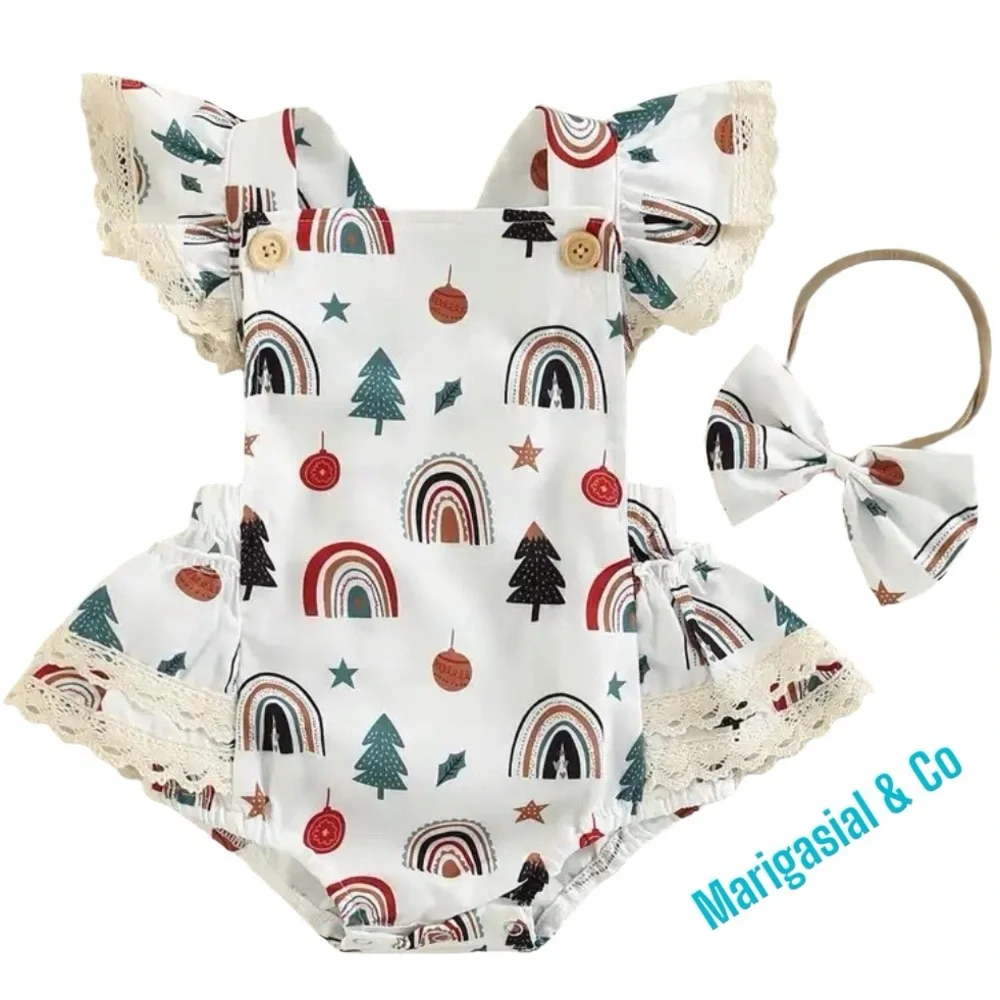 Baby Girl’s Christmas Casual Romper - Picture 1 of 5